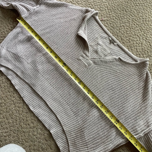 Gimmicks beige cotton knit oversized crop dolman sweater - Picture 12 of 12